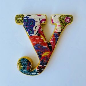 Corduroy Embroidered Block Letter “y”